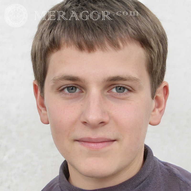 Laden Sie ein gefälschtes Jungenfoto für YouTube herunter Gesichter von Jungen Europäer Russen Ukrainer