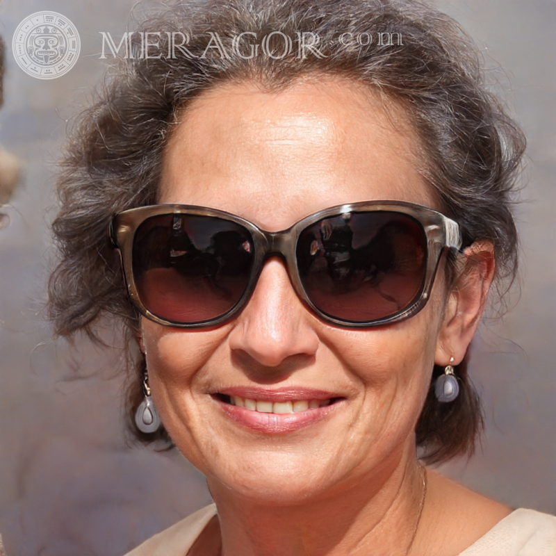 Foto de uma avó em um avatar com óculos Rostos de avós Europeus Russos Pessoa, retratos