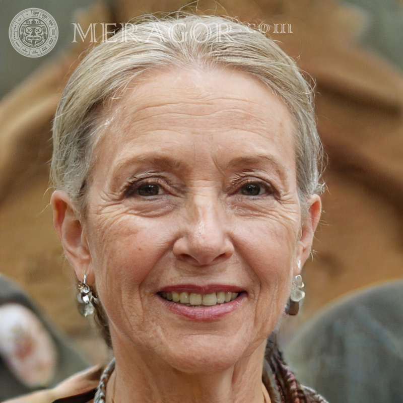 Foto von Oma für Profilbild 59 Jahre alt Gesichter von Großmüttern Europäer Russen Gesichter, Porträts