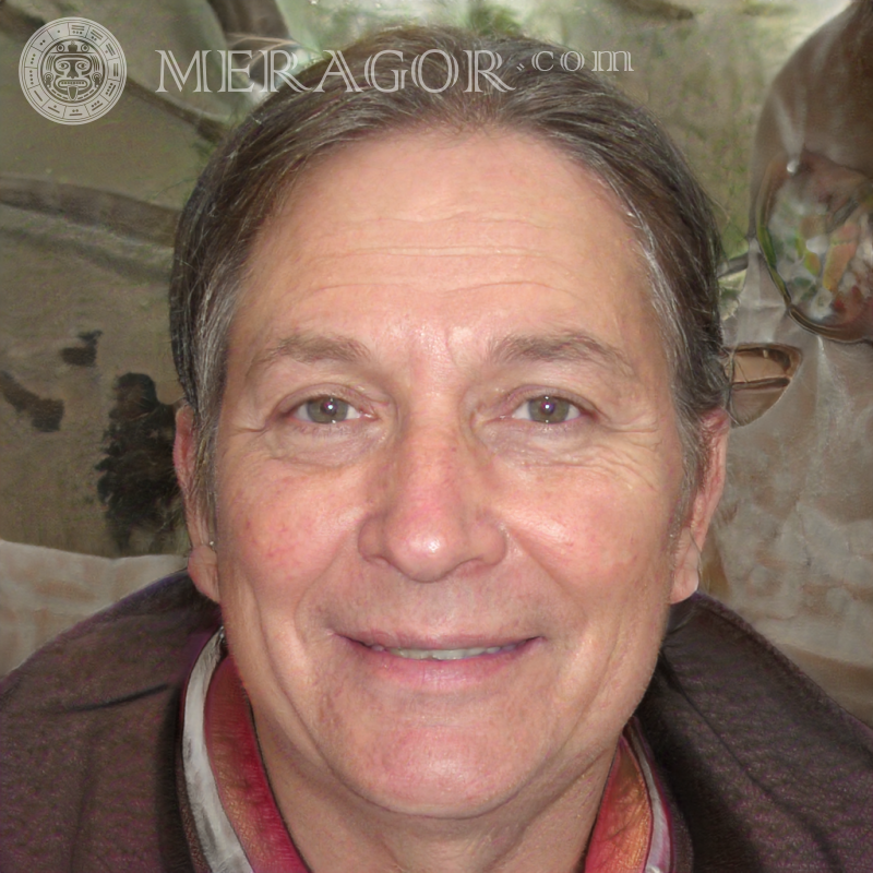 Foto do avô para gerador de imagens de perfil de retratos aleatórios Rostos de avôs Europeus Russos Pessoa, retratos
