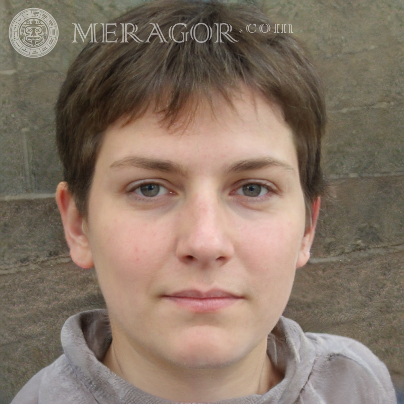 Laden Sie das Porträt eines einfachen Jungen für Facebook herunter Gesichter von Jungen Europäer Russen Ukrainer