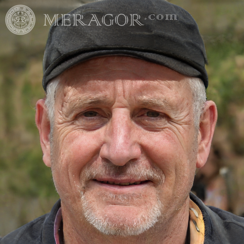La cara del abuelo en un avatar en un perfil Rostros de abuelos Europeos Rusos Caras, retratos