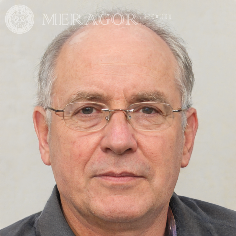 Retrato do avô na foto do perfil de 68 anos Rostos de avôs Europeus Russos Pessoa, retratos