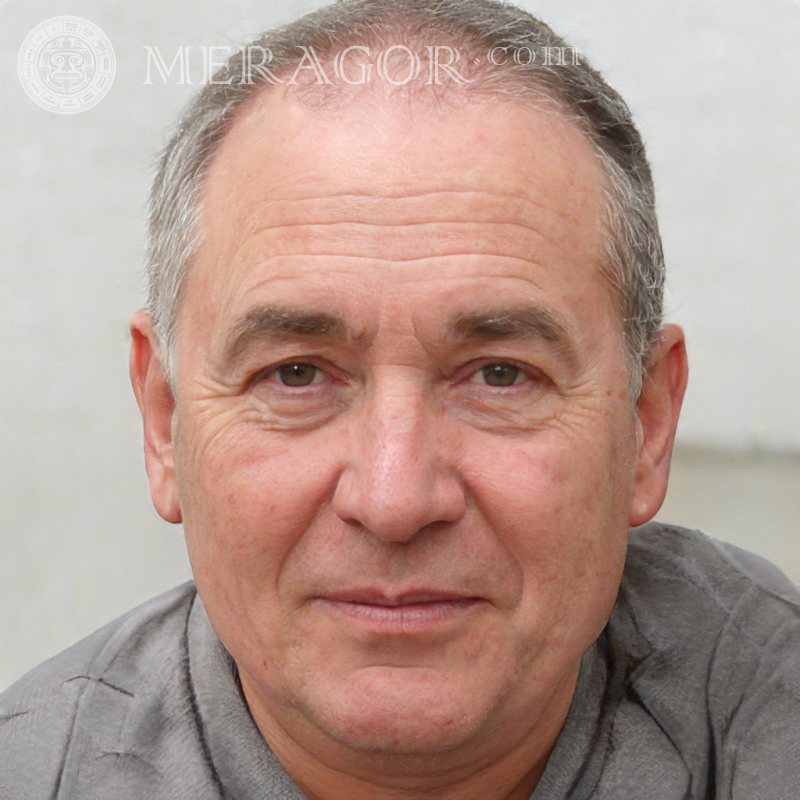 Cara de un anciano en avatar de 61 años Rostros de abuelos Europeos Rusos Caras, retratos