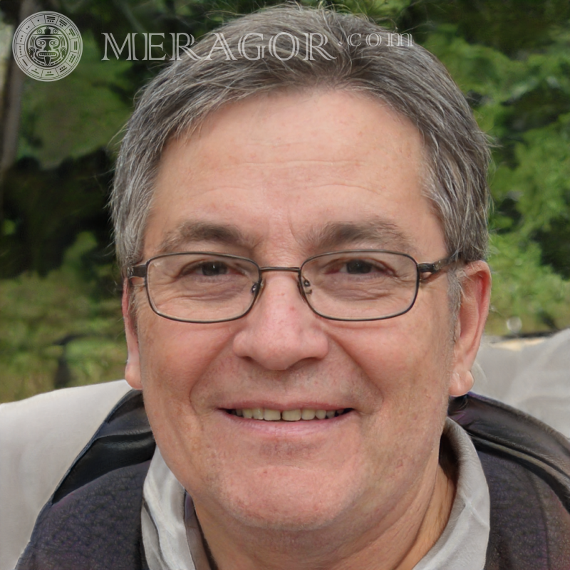 O rosto de um homem idoso fofo Rostos de avôs Europeus Russos Pessoa, retratos