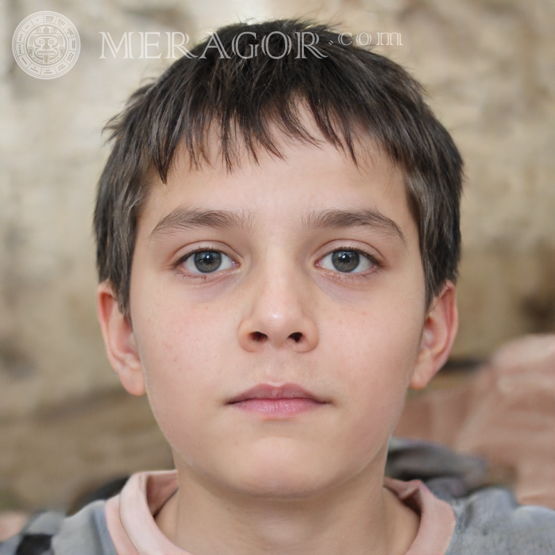 Descargar retrato falso de un chico sencillo para Pinterest Rostros de niños Europeos Rusos Ucranianos