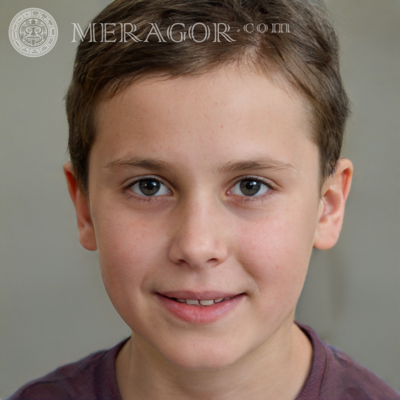 Download fake portrait of a little boy for LinkedIn Faces of boys Europeans Russians Ukrainians