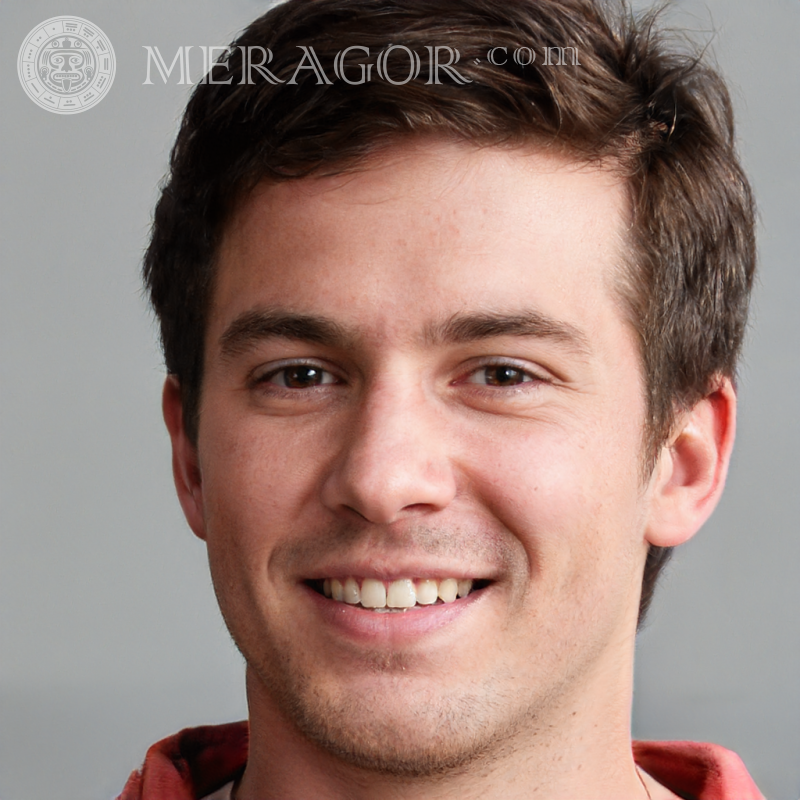 Le visage un mec de 22 ans sur avatar Visages de jeunes hommes Européens Russes Visages, portraits