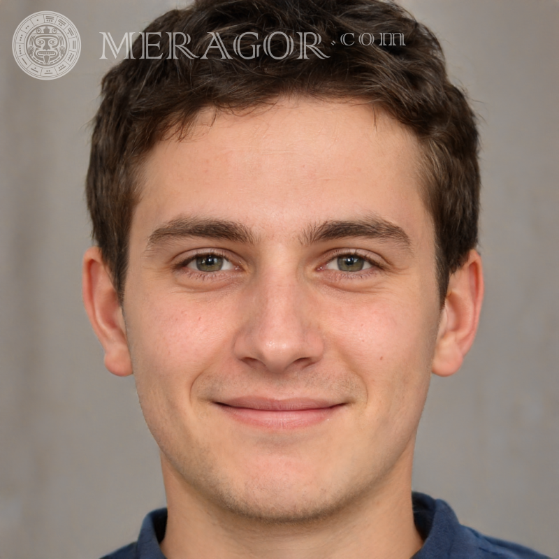 Das Gesicht eines 17-jährigen Mannes auf Dokumenten Gesichter von Jungs Europäer Russen Gesichter, Porträts