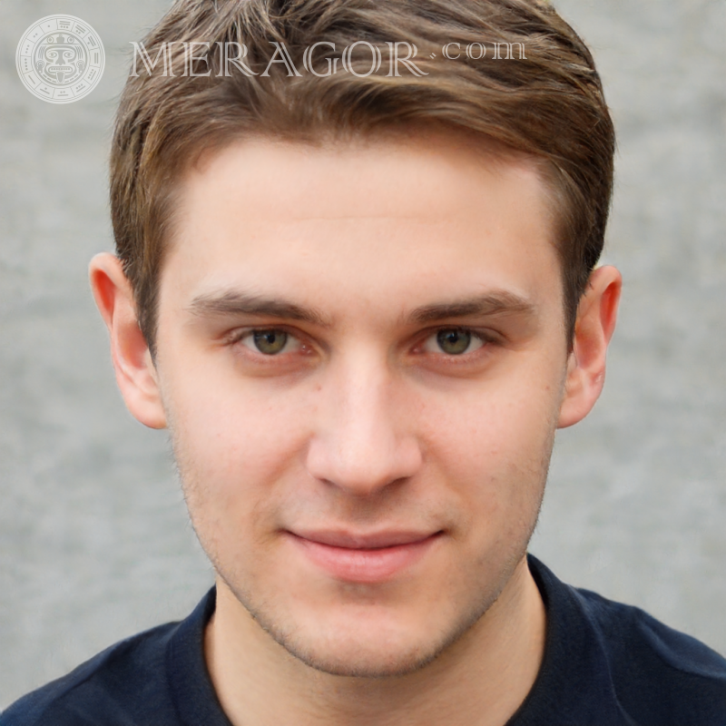O rosto de um cara de 19 anos em documentos Rostos de rapazes Europeus Russos Pessoa, retratos