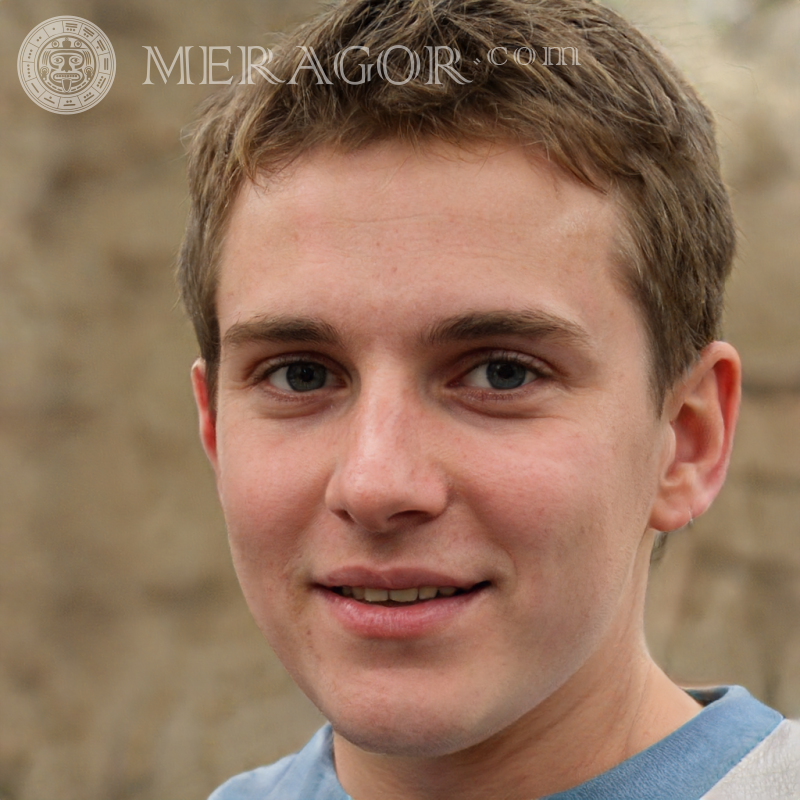 Download fake portrait of a cheerful boy for LinkedIn Faces of boys Europeans Russians Ukrainians