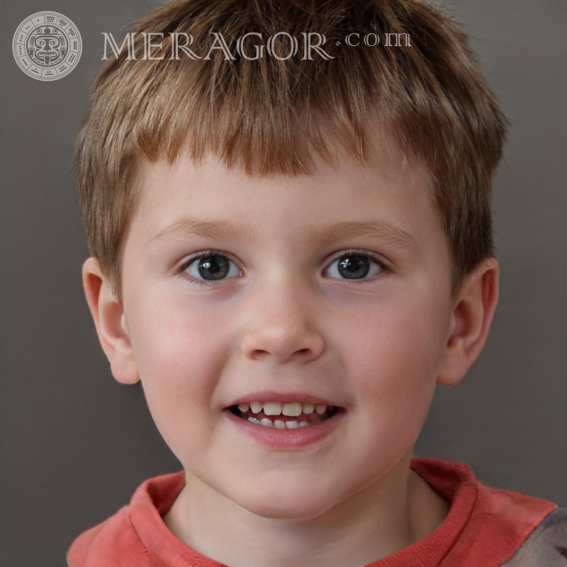 Скачать фейковый портрет улыбающегося маленького мальчика для LinkedIn Лица мальчиков Европейцы Русские Украинцы