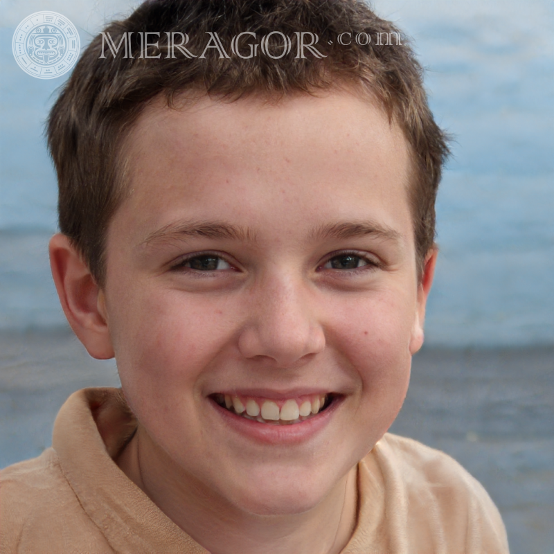 Download fake portrait of a smiling boy for Twitter Faces of boys Europeans Russians Ukrainians