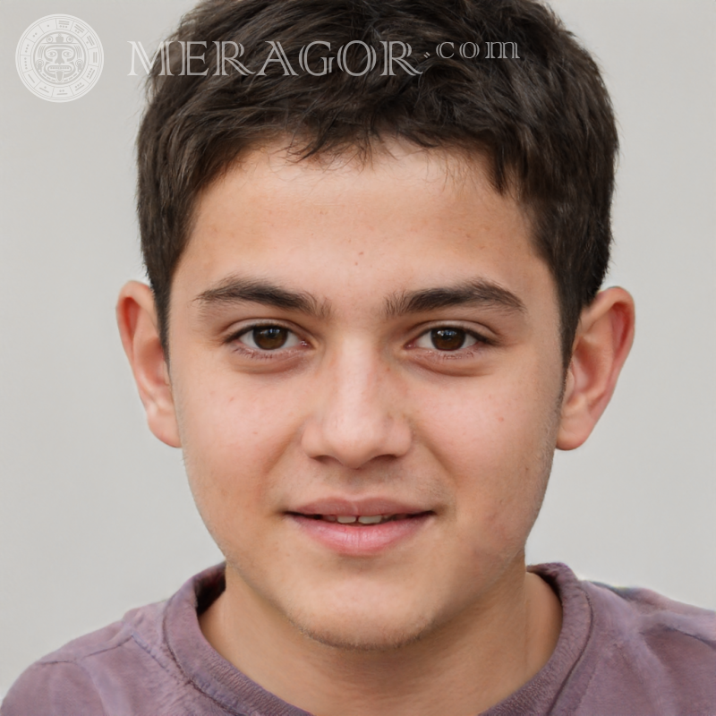 Descargar retrato falso de un chico lindo para Twitter Rostros de niños Árabe, musulmán Infantiles Chicos jóvenes