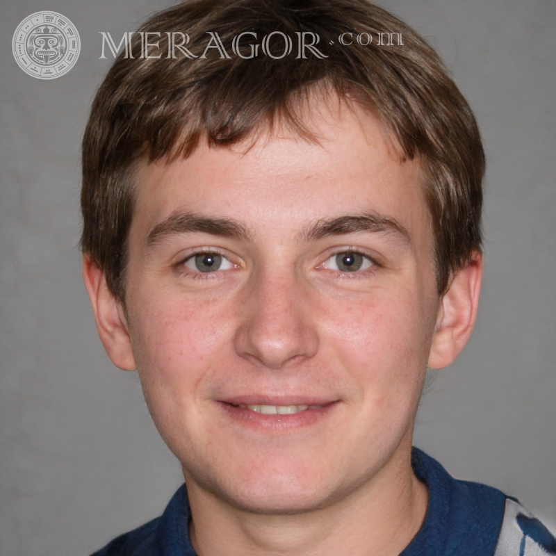 Download fake portrait of a happy boy for YouTube Faces of boys Europeans Russians Ukrainians