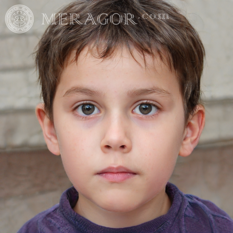 Descargar retrato falso de un chico lindo para la portada | 0 Rostros de niños Europeos Rusos Ucranianos