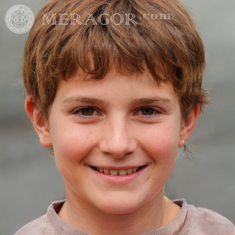 Download fake portrait of a happy boy for profile Faces of boys Europeans Russians Ukrainians