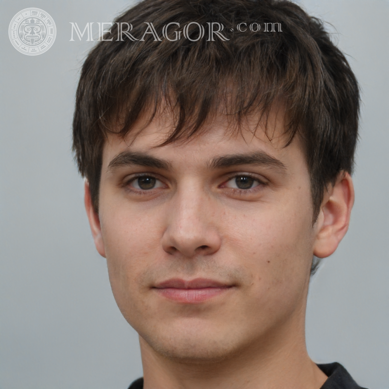 17-jähriger YouTube-Typ Gesicht Gesichter von Jungs Europäer Russen Gesichter, Porträts
