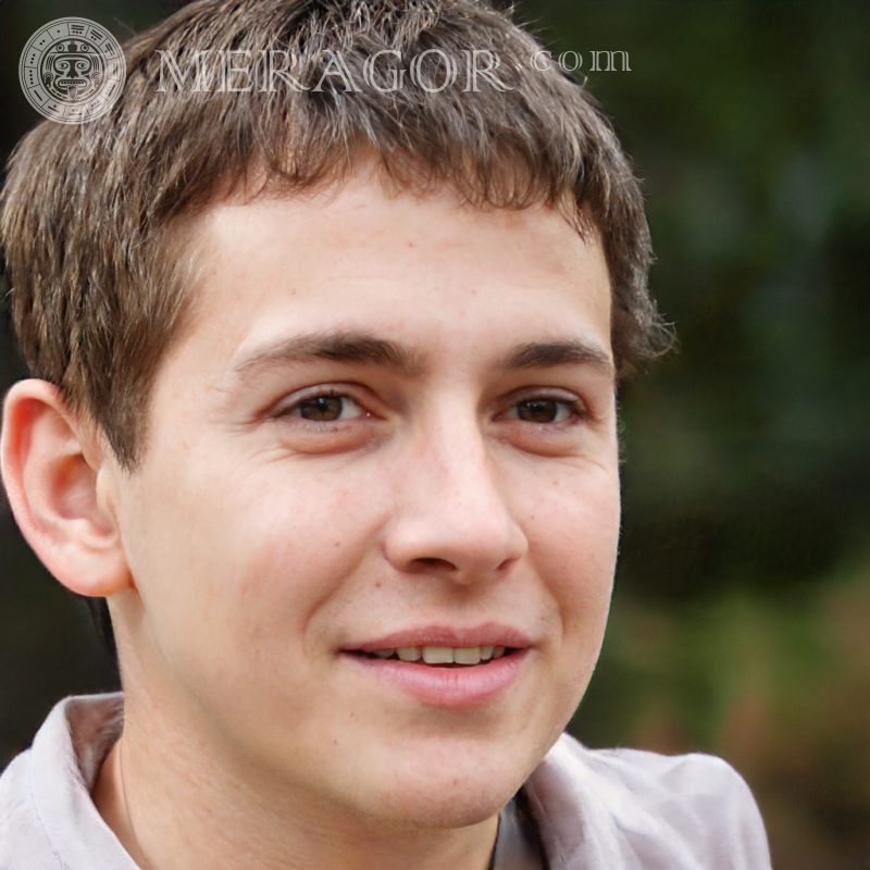 Das Gesicht eines 14-jährigen Mannes auf Dokumenten Gesichter von Jungs Europäer Russen Gesichter, Porträts