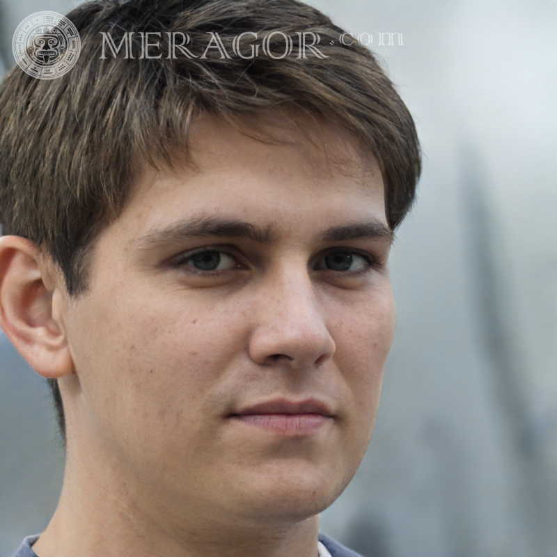 Das Gesicht eines 15-jährigen Mannes für die Autorisierung Gesichter von Jungs Europäer Russen Gesichter, Porträts