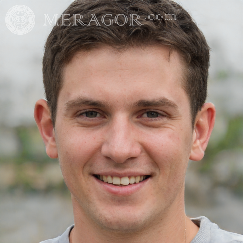 Gesicht eines 18-jährigen Mannes für eine Dating-Site Gesichter von Jungs Europäer Russen Gesichter, Porträts