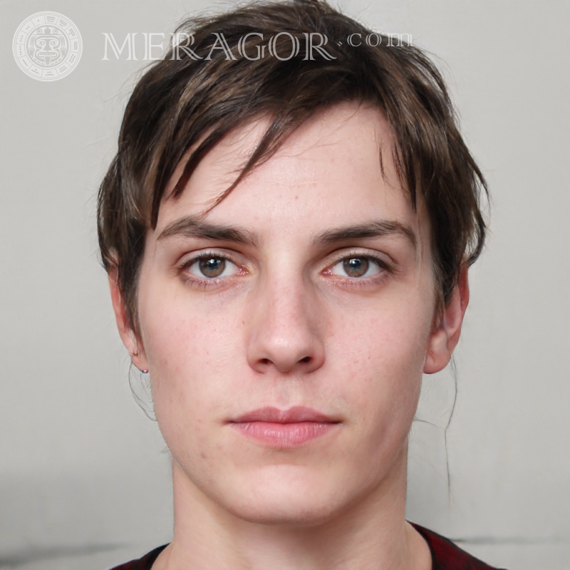 Das Gesicht eines 16-jährigen Mannes auf Dokumenten Gesichter von Jungs Europäer Russen Gesichter, Porträts