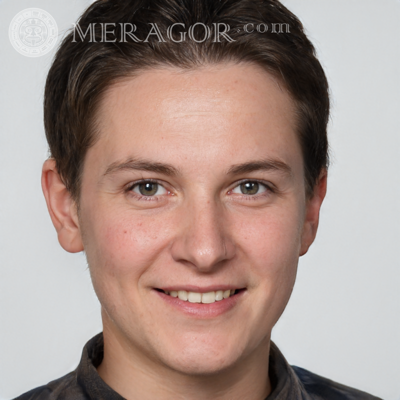 O rosto de um cara de 16 anos de boa qualidade Rostos de rapazes Europeus Russos Pessoa, retratos
