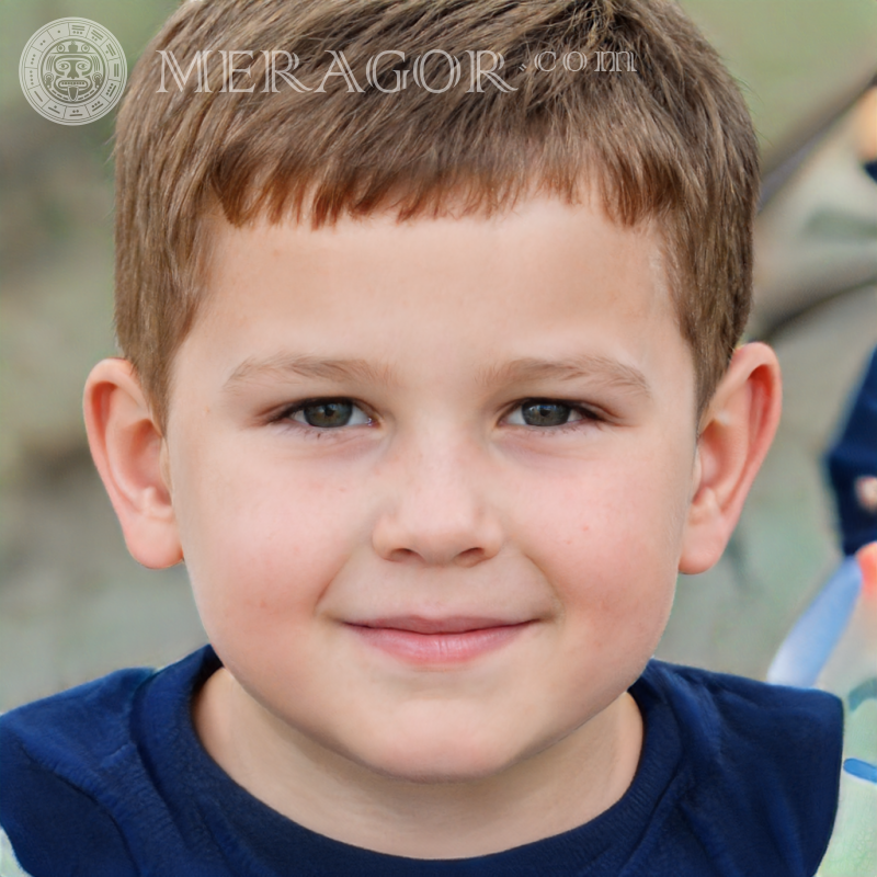Fake portrait of a little boy for Bamble Faces of boys Europeans Russians Ukrainians