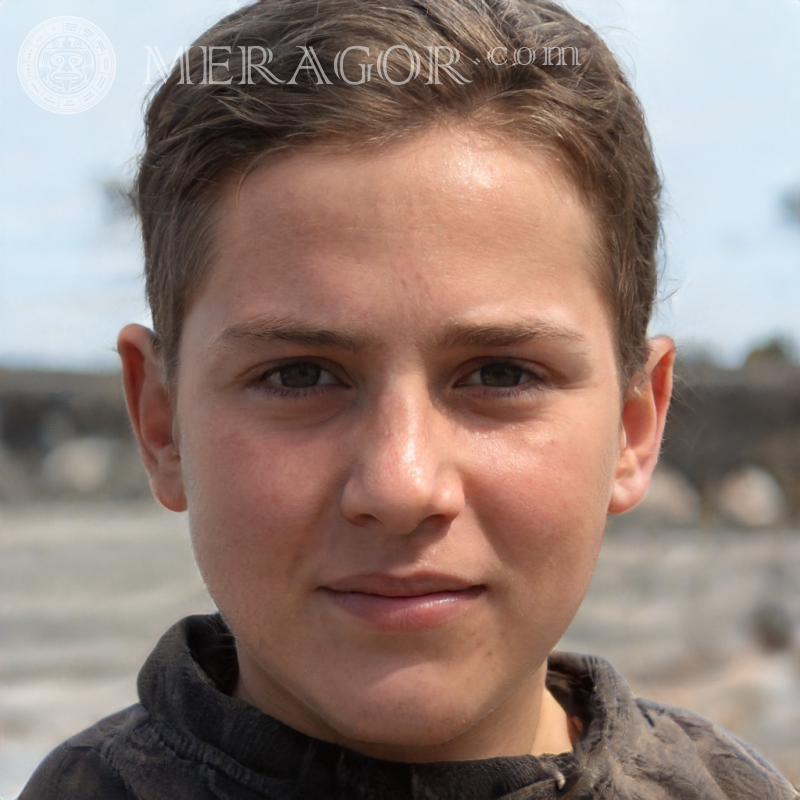 Fake portrait of a simple boy for TikTok Faces of boys Europeans Russians Ukrainians