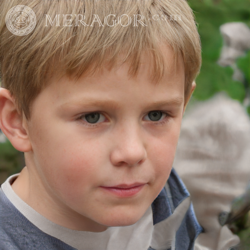 Gefälschtes Porträt eines süßen Jungen für Pinterest | 0 Gesichter von Jungen Europäer Russen Ukrainer