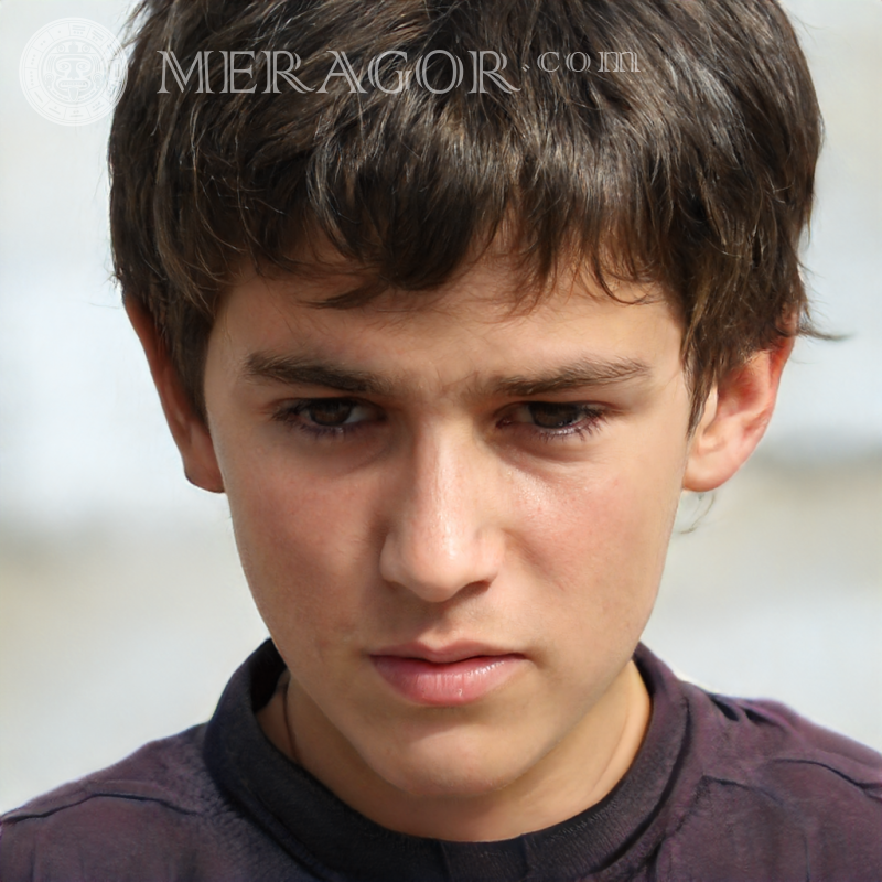 Fake portrait of a gloomy boy for Pinterest Faces of boys Europeans Russians Ukrainians
