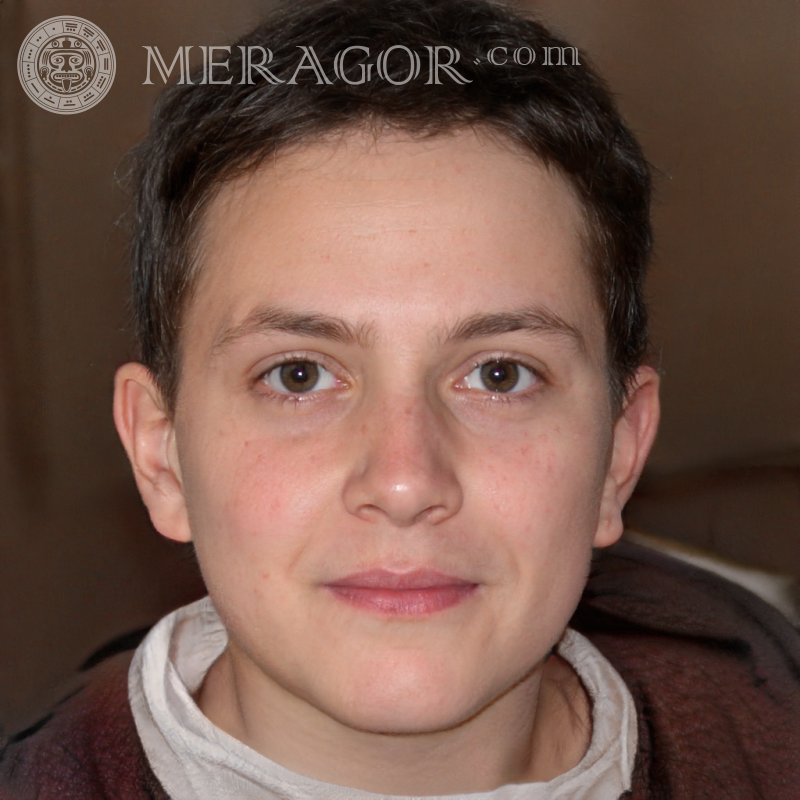Fake portrait of a cute boy for Vkontakte Faces of boys Europeans Russians Ukrainians