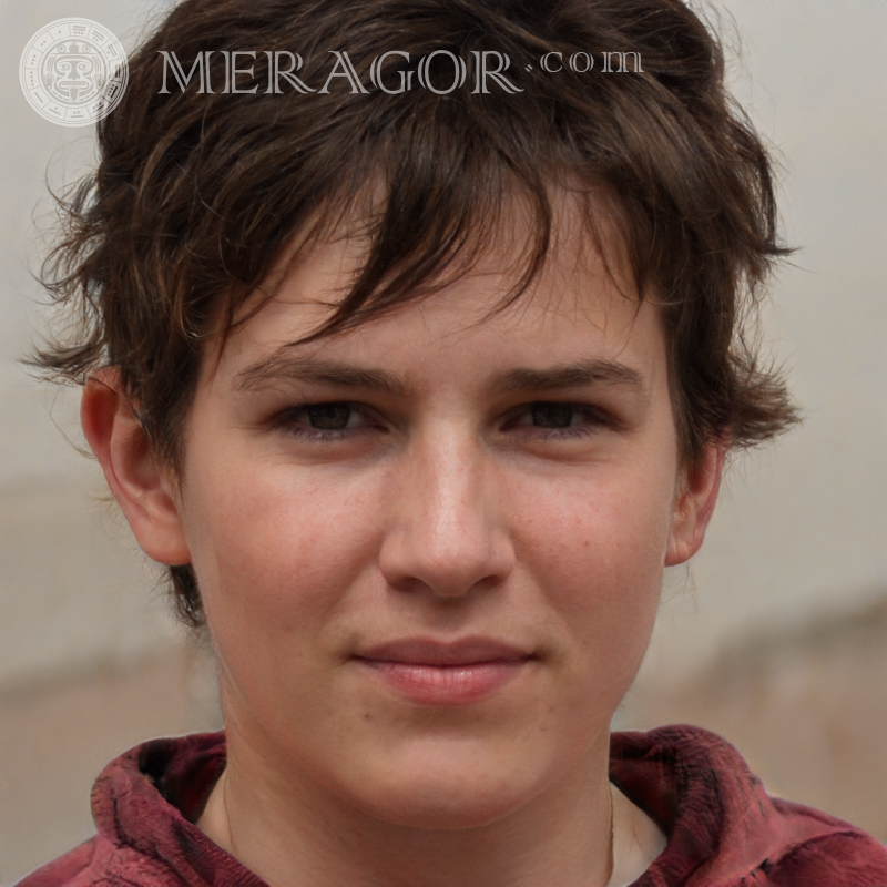 Retrato de download de rosto de menino de 17 anos Rostos de rapazes Europeus Russos Pessoa, retratos