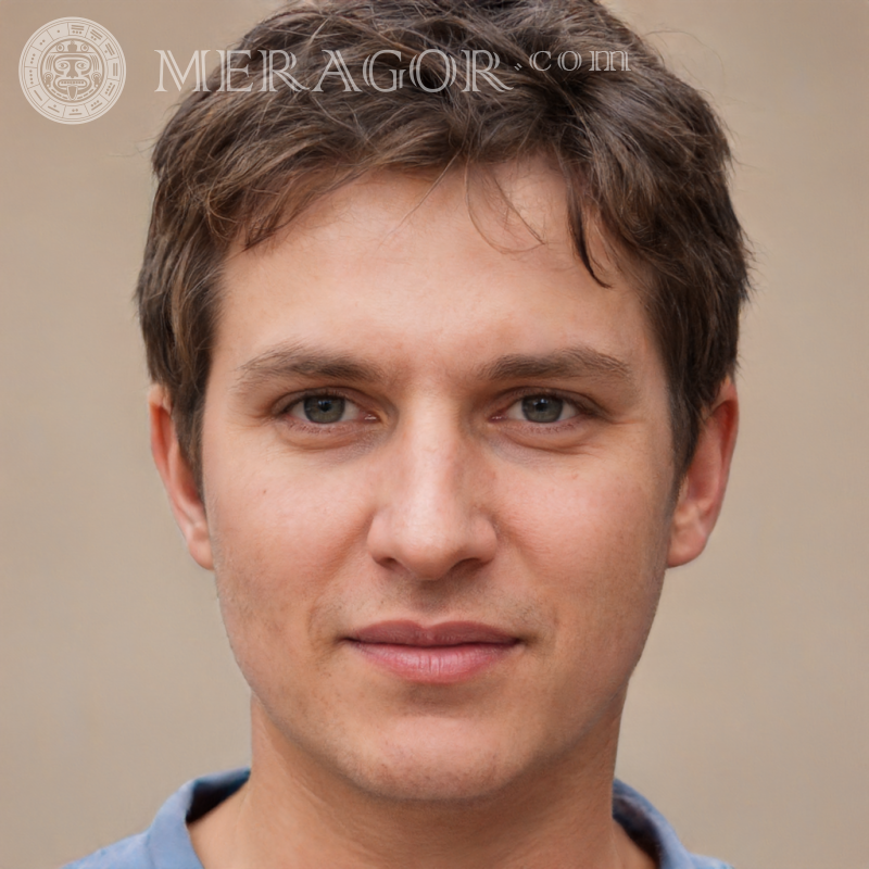 Das Gesicht eines 20-jährigen Mannes auf einem Konto Gesichter von Jungs Europäer Russen Gesichter, Porträts