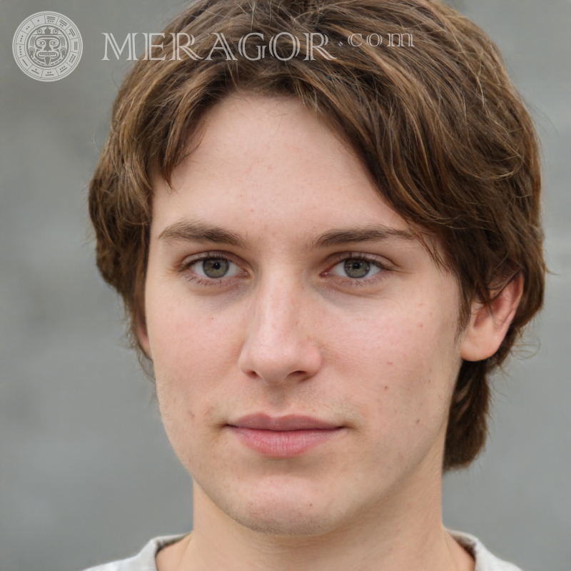 20-jähriger Kerl Gesicht für Anzeigenseite Gesichter von Jungs Europäer Russen Gesichter, Porträts