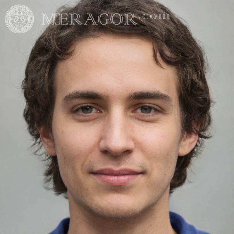 Garçon de 22 ans sans visage Visages de jeunes hommes Européens Russes Visages, portraits