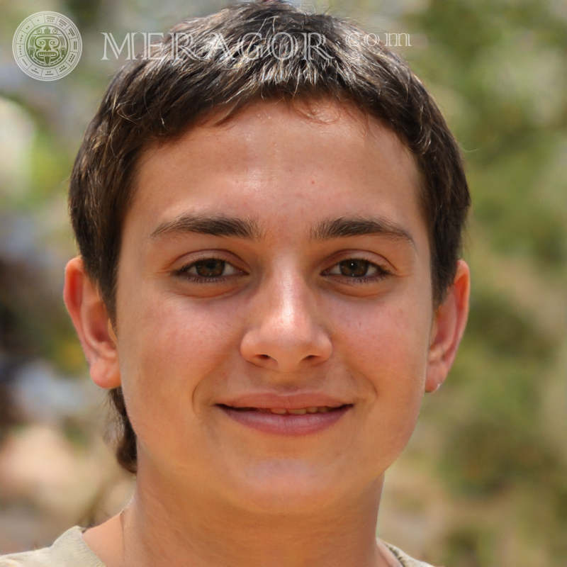 Fake-Porträt eines fröhlichen Jungen für Flickr Gesichter von Jungen Araber, Muslime Kindliche Jungen