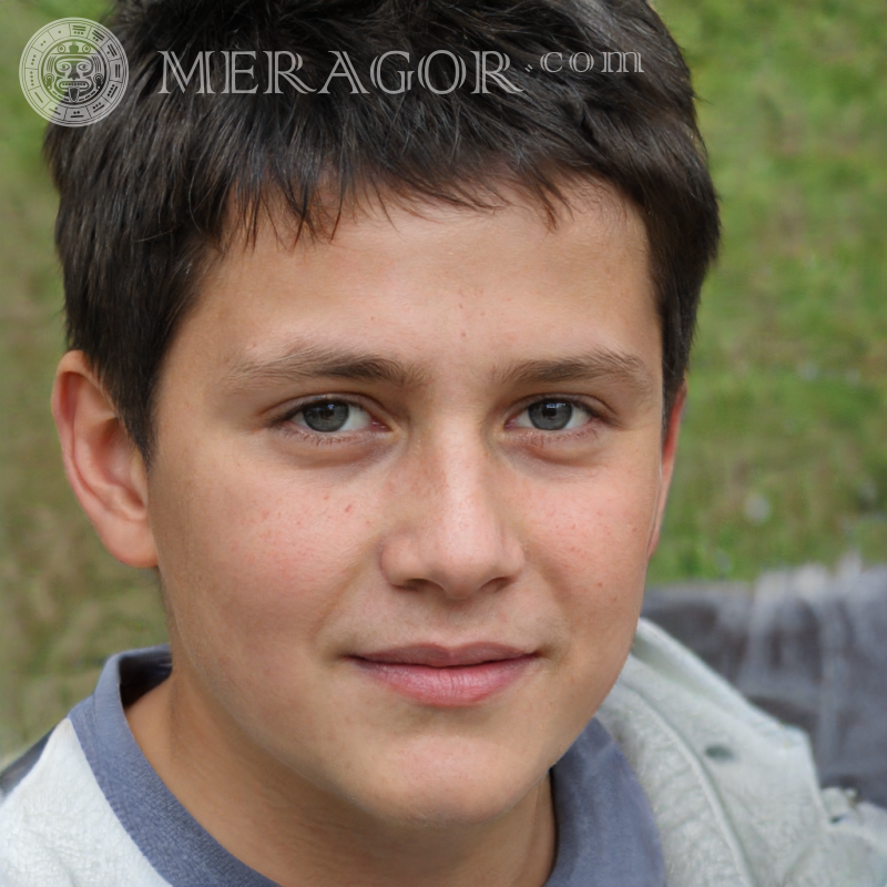 Retrato de menino falso para Twitter Rostos de meninos Europeus Russos Ucranianos