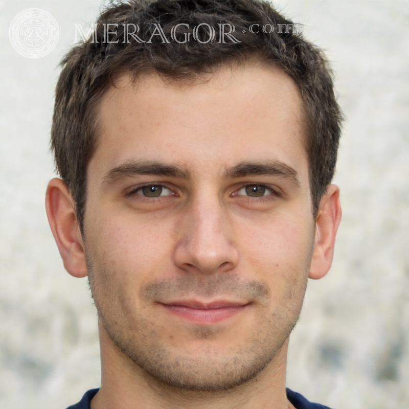 Rostos de caras de 22 anos no Facebook Rostos de rapazes Europeus Russos Pessoa, retratos