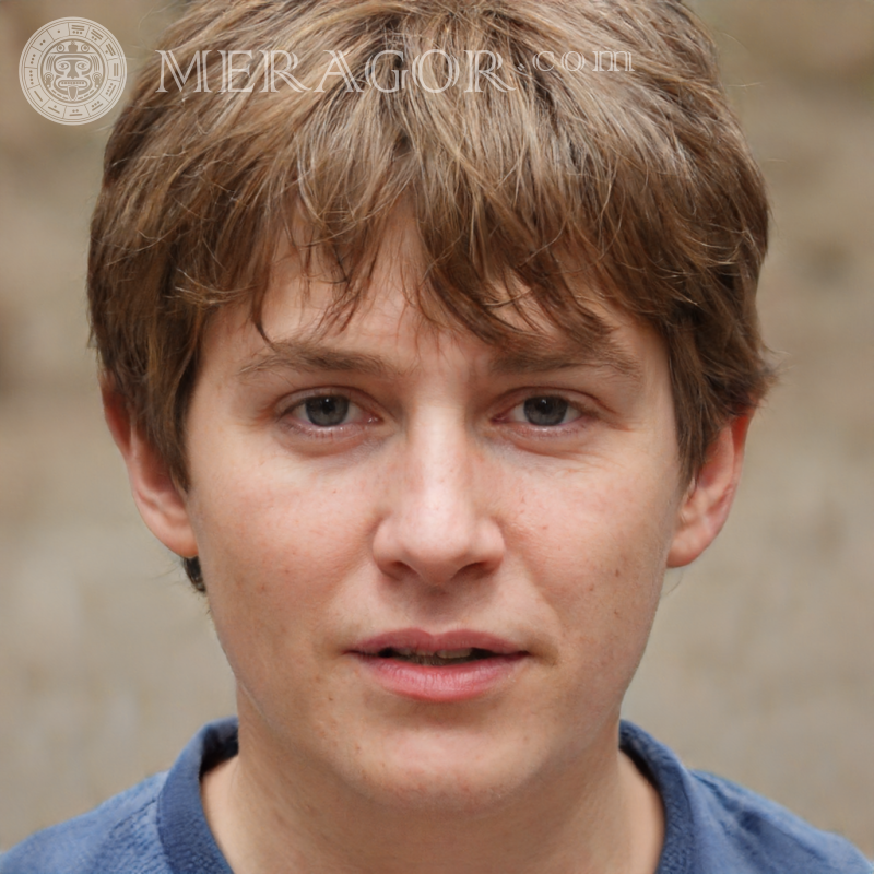La cara de un chico de 17 años inteligente Rostros de chicos Europeos Rusos Caras, retratos