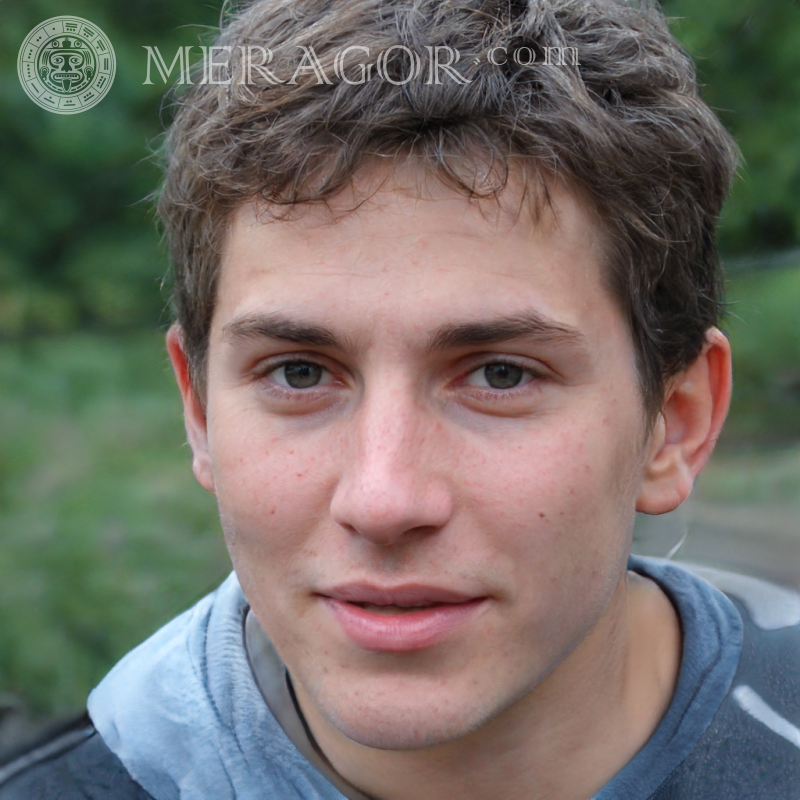 Foto-Typ 18 Jahre alt gefälschtes Foto Gesichter von Jungs Europäer Russen Gesichter, Porträts