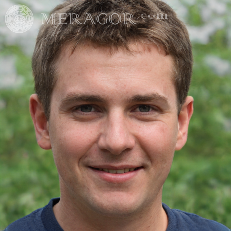 Foto do cara na foto do perfil Rostos de rapazes Europeus Russos Pessoa, retratos