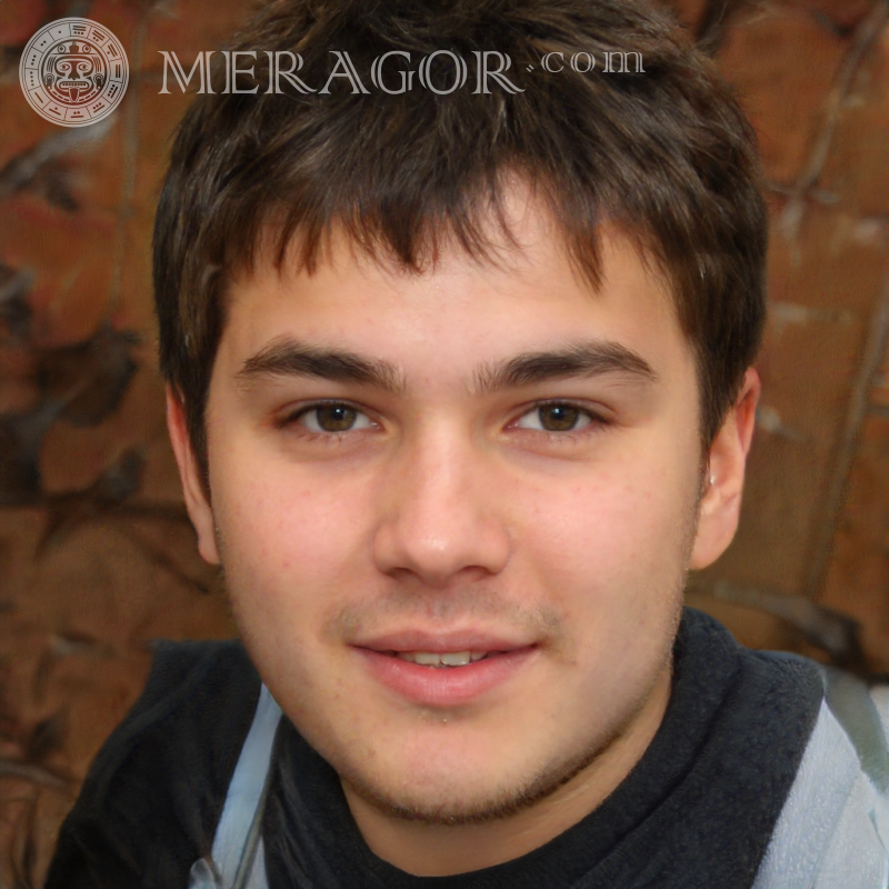 Photo of a guy 17 years old for the game Faces of guys Europeans Russians Faces, portraits