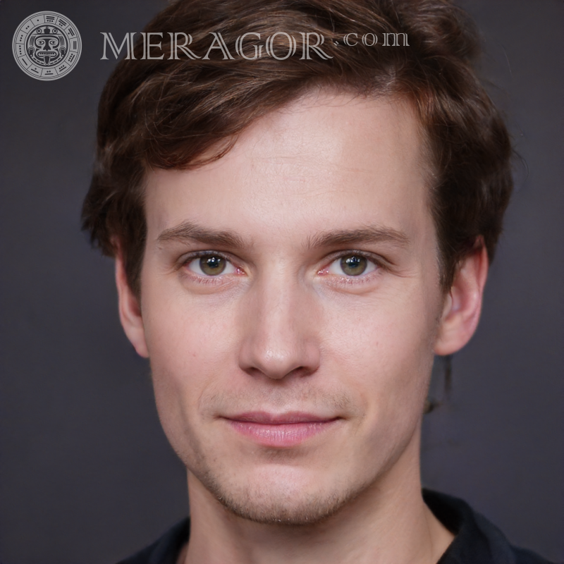 Photo of a guy 23 years old create online Faces of guys Europeans Russians Faces, portraits