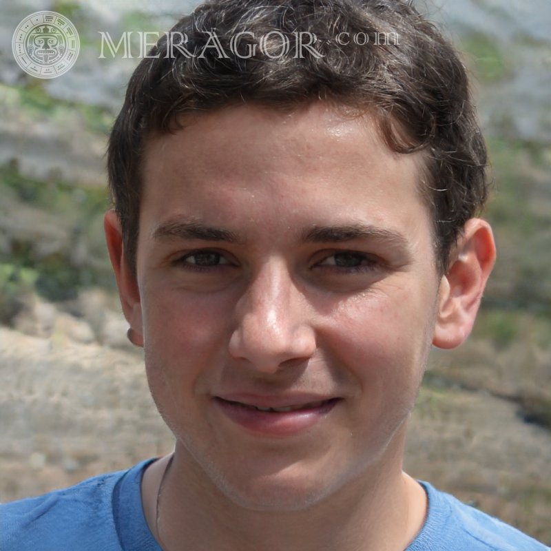 Foto de perfil de un chico de 17 años Rostros de chicos Europeos Rusos Caras, retratos