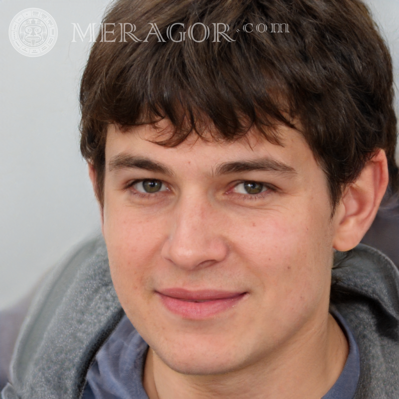 Foto von einem 18-jährigen Mann für die Seite Gesichter von Jungs Europäer Russen Gesichter, Porträts