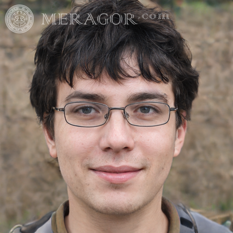 Foto von einem Mann 19 Jahre alt smart Gesichter von Jungs Europäer Russen Gesichter, Porträts
