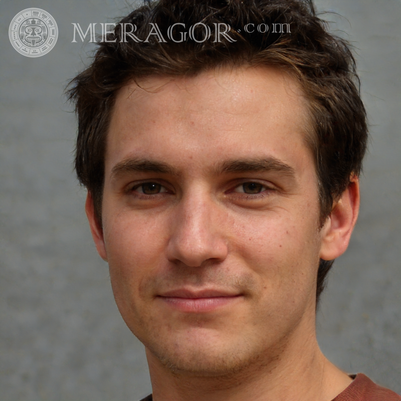 Foto von einem 23-jährigen Mann auf einem Tablet Gesichter von Jungs Europäer Russen Gesichter, Porträts