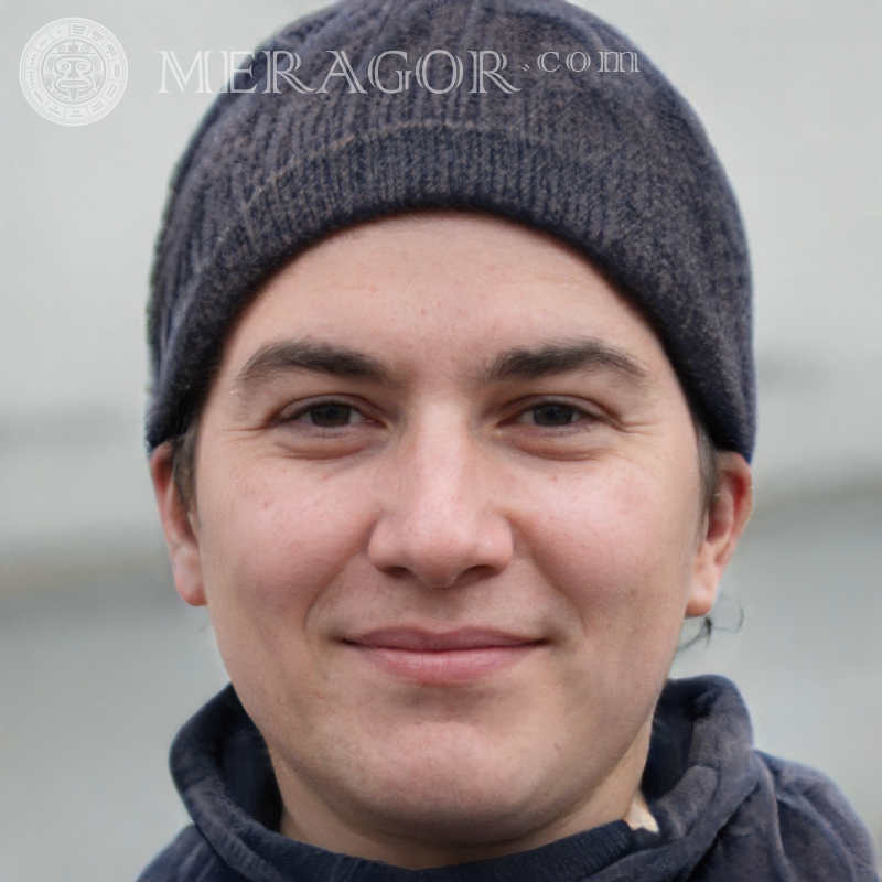 Photo un gars avec un chapeau de 23 ans Visages de jeunes hommes Européens Russes Visages, portraits