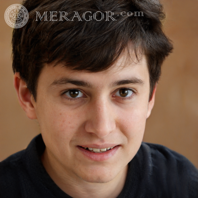 Foto de um cara de 20 anos para um site de namoro Rostos de rapazes Europeus Russos Pessoa, retratos
